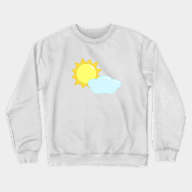 Cute Sun and Cloud Weather Icon Crewneck Sweatshirt by Kelly Gigi